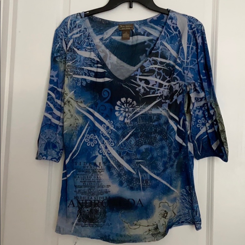 Jane Ashley Blue Top